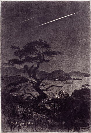Nakhodka Bay at Night, 1962, Etching, 64.5×44cm