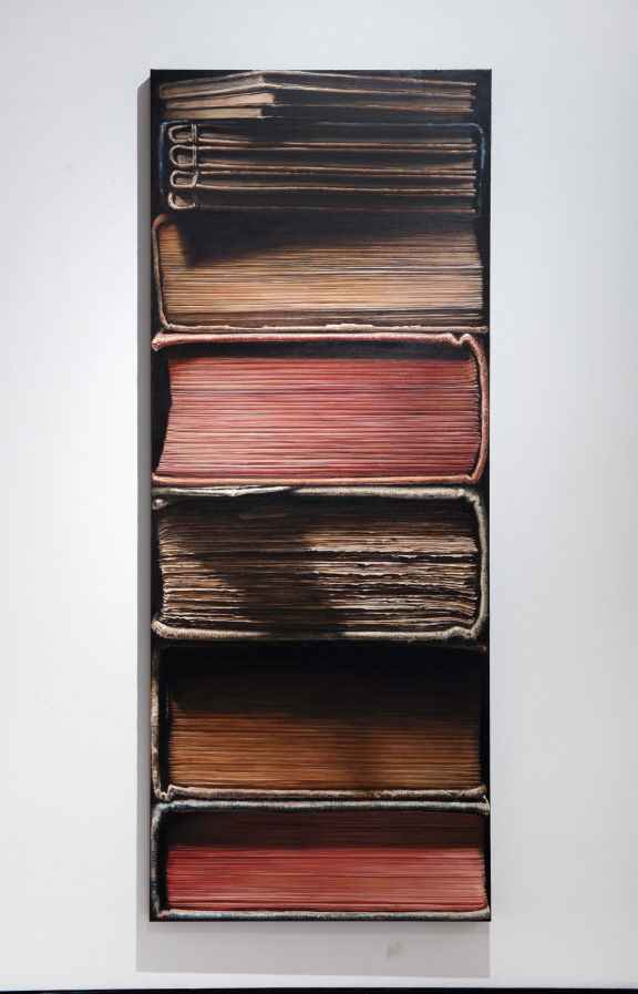 Hardbacks, 2012, Oil on canvas, 200x80cm