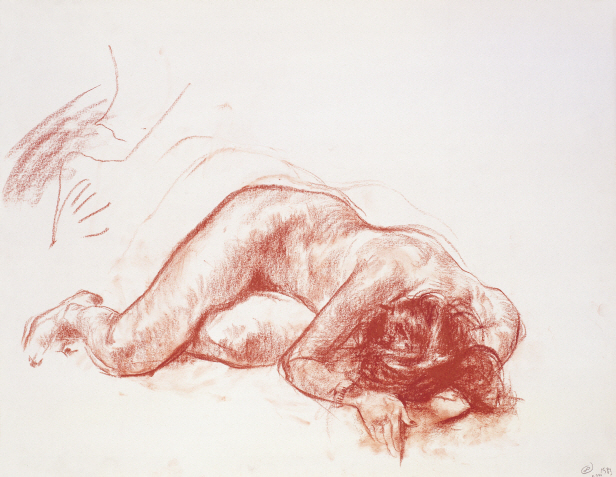 Nude Model No. 8, 1983, Chalk on paper, 49×63.5cm