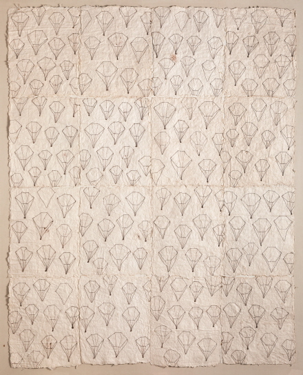 Irreconcilable Difficulties – Memory, 1995, Mixed media on hand-made paper, 194x154cm