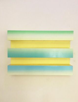 박현주, Light Monad-Nirvana #16-03, 2016, wood, acrylic, gold-leaf, 55.5x80x15cm