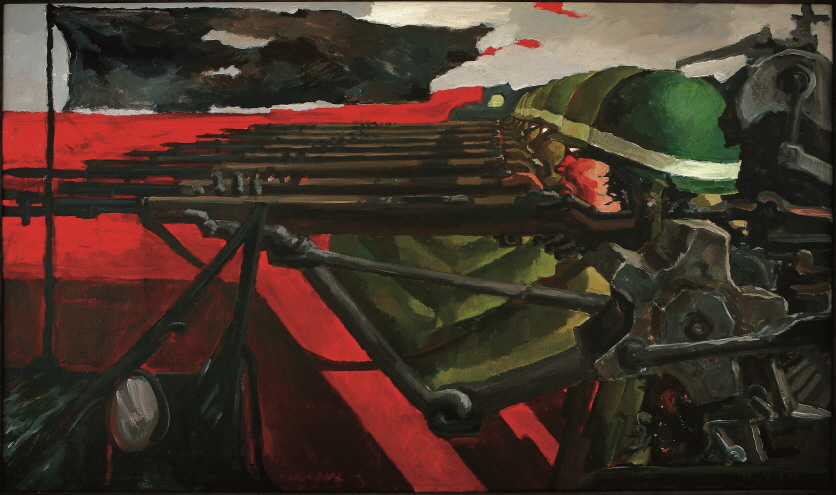 Genocide, 1992, Acrylic on canvas, 97x162cm
