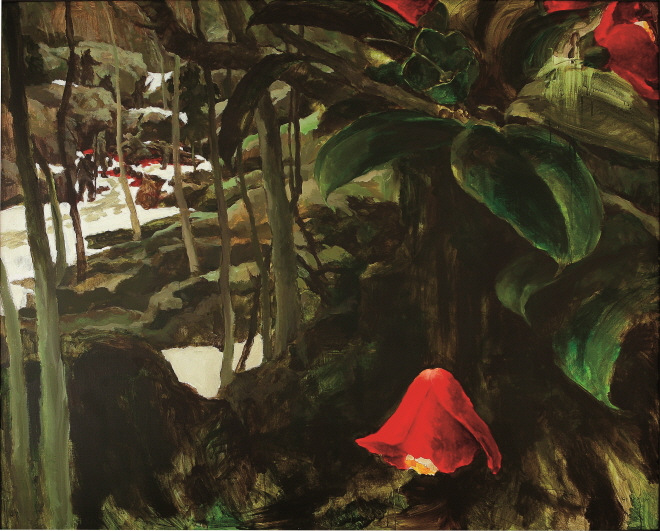 The Camellia Has Fallen, 1991, Acrylic on canvas, 130.6x162.1cm