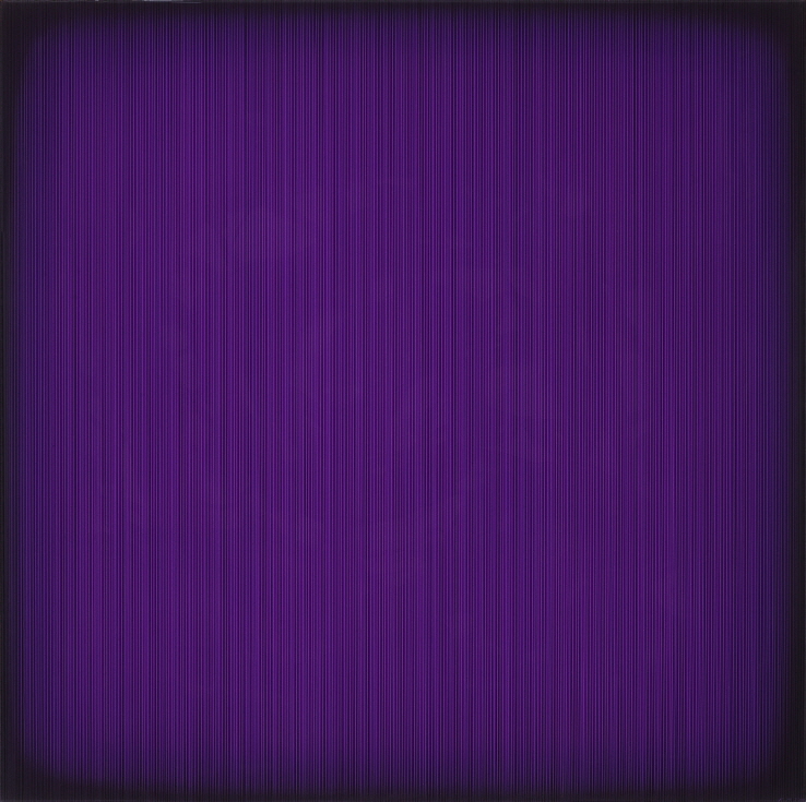 Percy the Violet, 2016, Acrylic on epoxy resin, wooden frame, 82x82x6cm