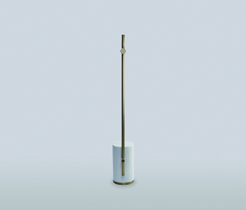 Sprig_floor lamp, 2016, Bronze, Bianco lasa, 59.5x22x150cm, Manufactured by PROMEMORIA, Photo by Daniele Cortese