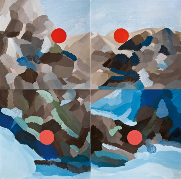 Body Eats Colour 1, 2020, Acrylic on canvas, 100x100cm
