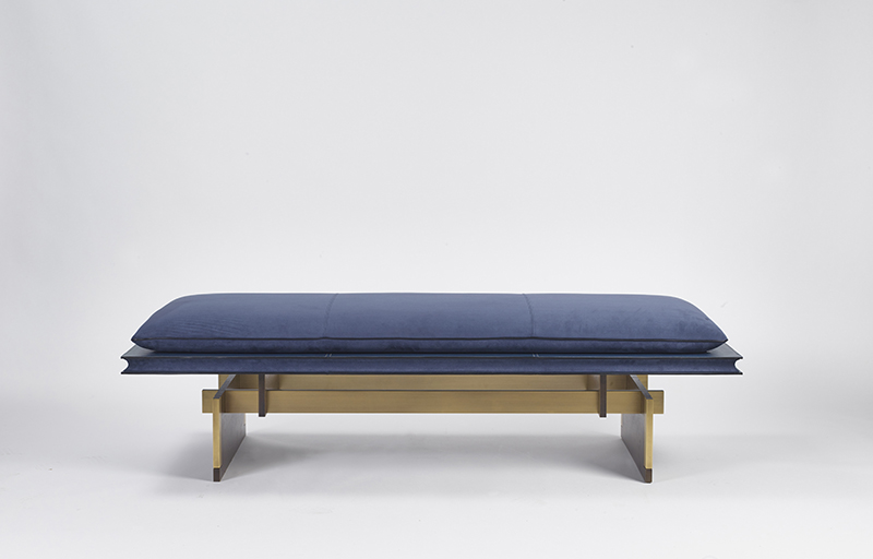 Horizon_bench, 2016, Leather, Bronze, 180x70x44cm, Manufactured by PROMEMORIA, Photo by Daniele Cortese