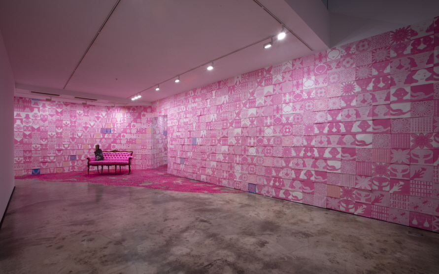 Pink Room V, Mixed media, Variable size