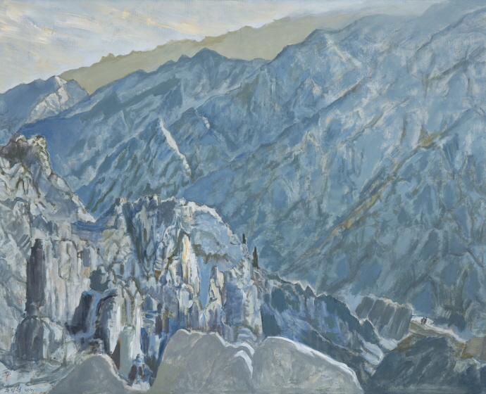 Climbing Route of Mount Kumgang, 2012, Acrylic on canvas, 130x162cm
