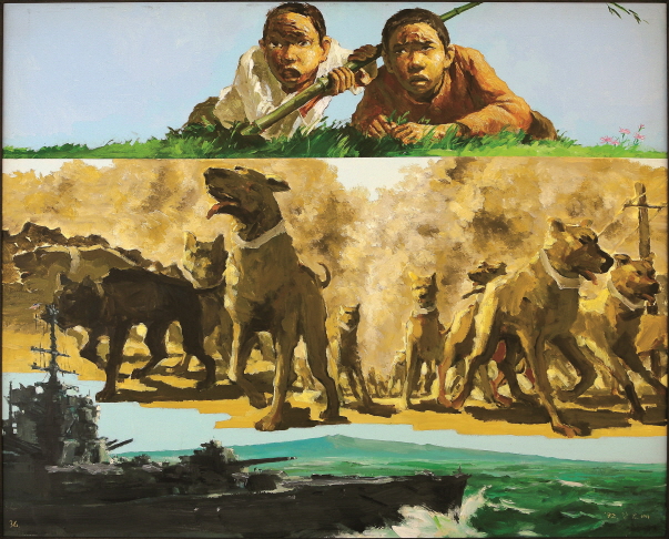 The Boys on the Watch, 1992, Acrylic on canvas, 130.3x162.1cm