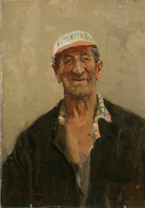 The Stoker, 1975, Oil on canvas panel, 70×50cm