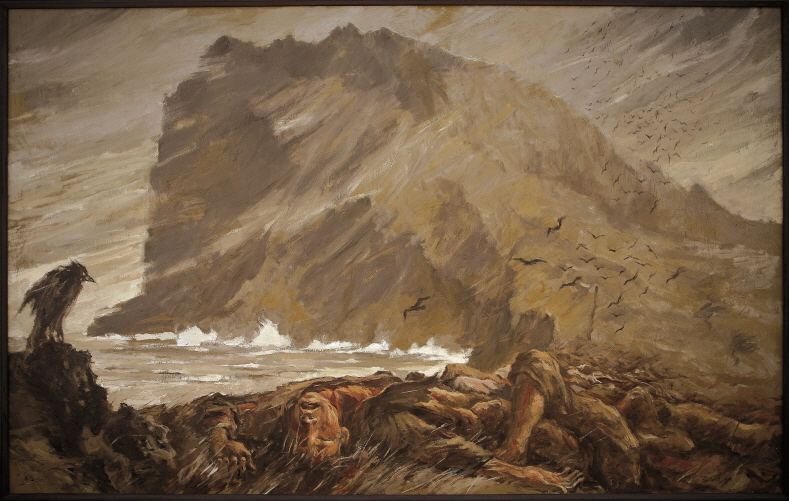 Raging Wind, 1991, Oil on canvas, 145x227cm