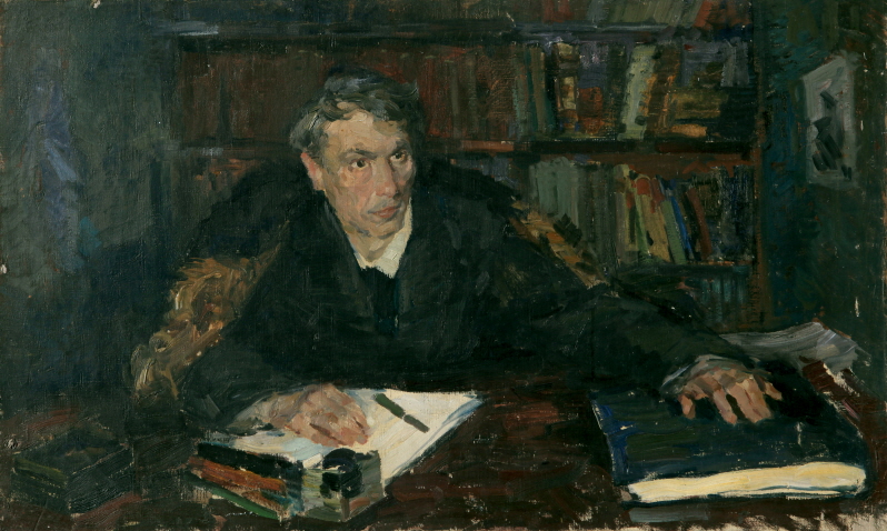 Portrait of Boris L. Pasternak, the Author of "Doctor Zhivago", 1947, Oil on canvas, 70×114cm