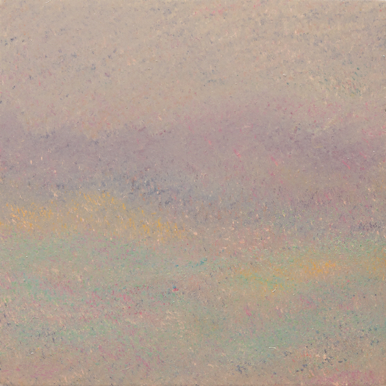 From a Distance, 2019, Ottchil(Korean lacquer), hemp cloth on wood, 20x20cm