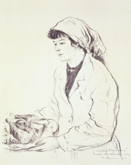 Portrait of the Cook Raisa Melnikova, 1979, Lithograph, 62×48cm