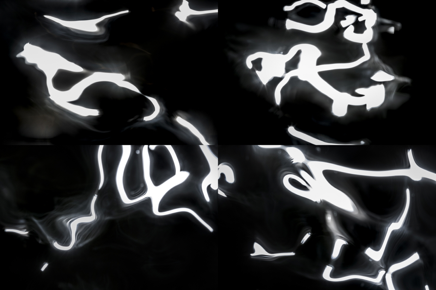 Luminescence, Here and There BWL_3-1~4 (Leaving Traces through Shapes), 2017, Archival Pigment Print, 80x120cmx4
