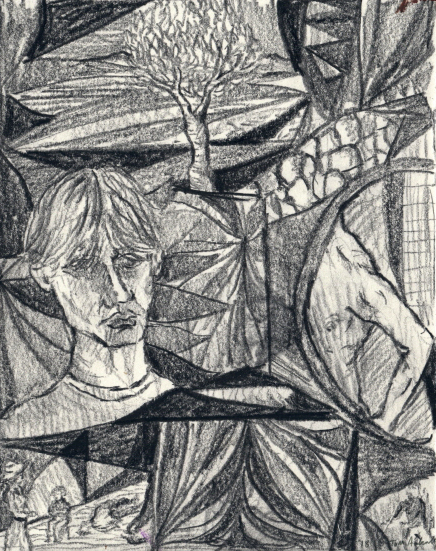 Tom Anholt, Body Image (Study), 2018, Pencil on Paper, 20 x 16cm