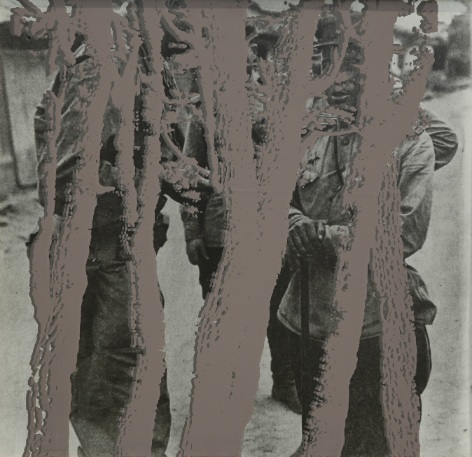 Panmunjeom - The Conversation Between U.S.A. and Soviet Union, 1996, Silkscreen on photograph, 89x92cm