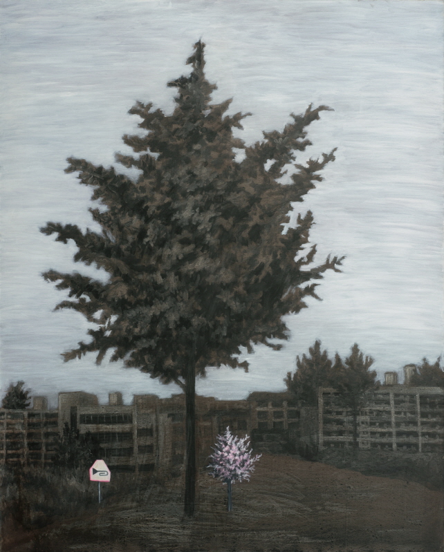 Quiet Neighborhood, 2005, Acrylic, oil on canvas, 162.1x130.3cm