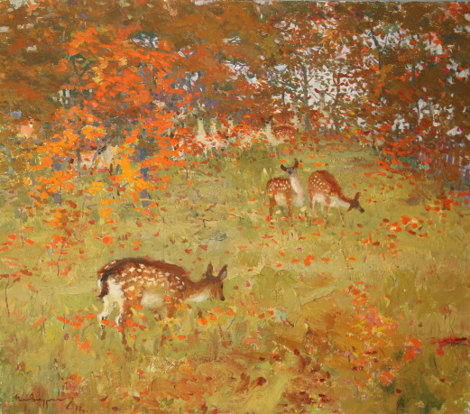 Autumn, 1977, Oil on canvas, 80×90cm