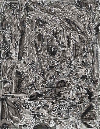 Dark Forest, 2019, Acrylic on canvas, 53x40.9cm