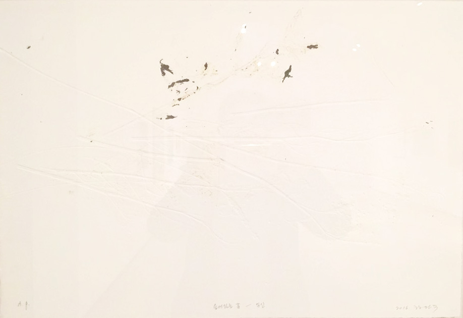 황연주, 숨어있는 꽃-익산, 도깨비풀, 나팔꽃, 2016, 종이위에 엠보싱, 48x70cm(1)
