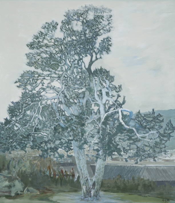 Lacebark Pine Tree in Icheon, 2016, Acrylic on canvas, 159x139cm
