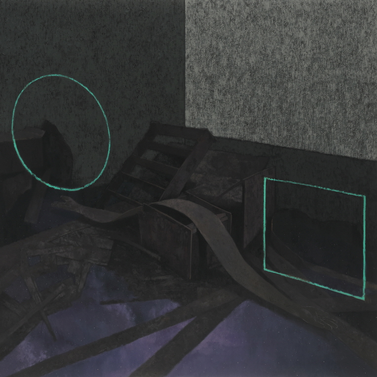 Even in the Heavens 1, 2020, Oil on canvas, 150x150cm