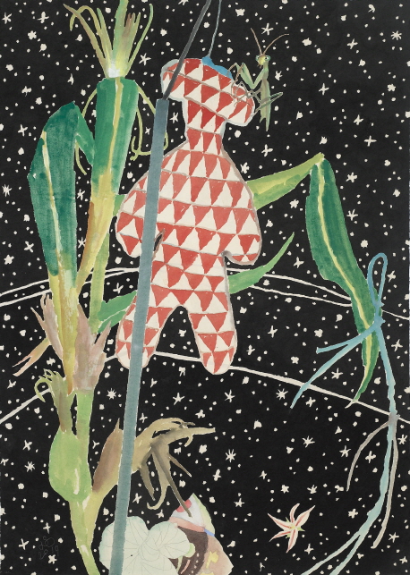 I Will Show You the Stars – Scarecrow, 2019, Ink, color pigment on Jangji, 108x76cm
