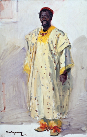 Togolese Student L. Delakena, 1974, Oil on canvas, 100×65cm