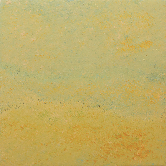 From a Distance, 2019, Ottchil(Korean lacquer), hemp cloth on wood, 20x20cm