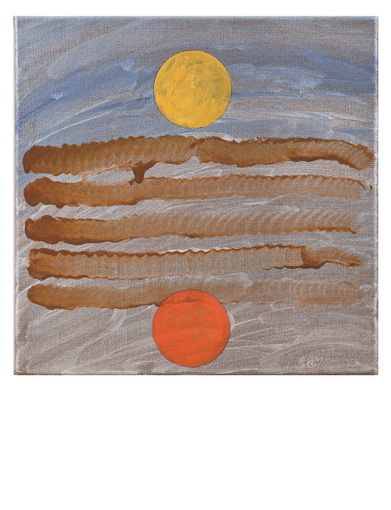 Ocean Affair 1, 2019, Acrylic on canvas, 30x30cm