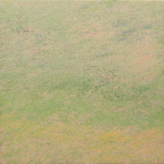 From a Distance, 2019, Ottchil(Korean lacquer), hemp cloth on wood, 20x20cm