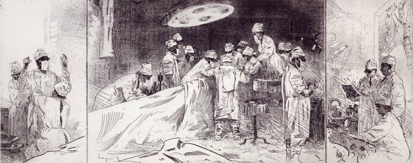 Doctors, 1972, Etching, 36.5×89.8cm