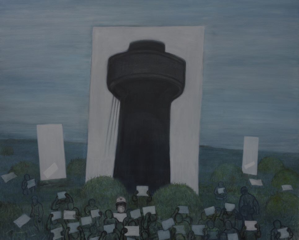 The Monument’s Place 2, 2018, Acrylic on canvas, 130.3x162.1cm