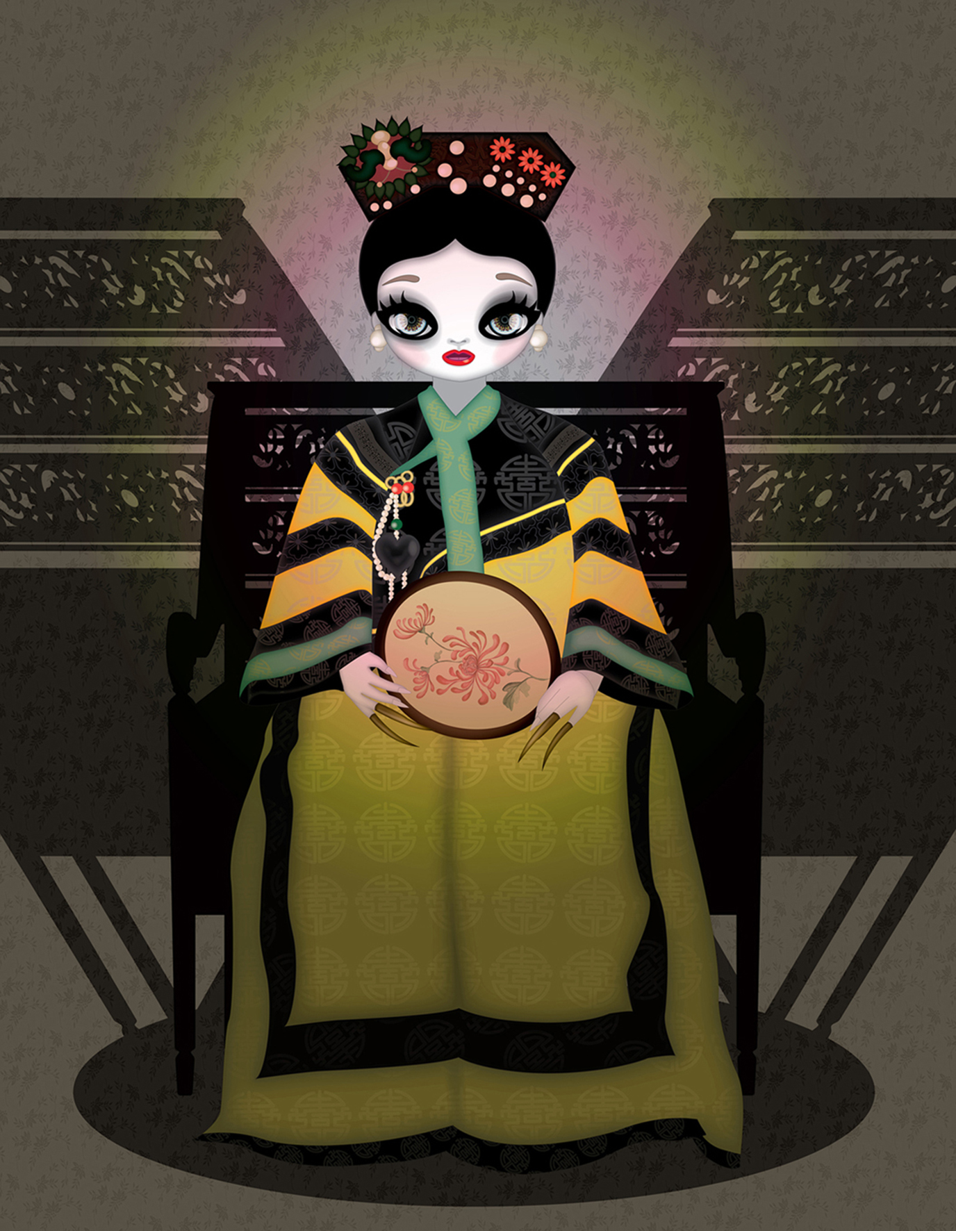 Empress Dowager Cixi, 2015, Ultra chrome ink printed on canvas, 180x138cm