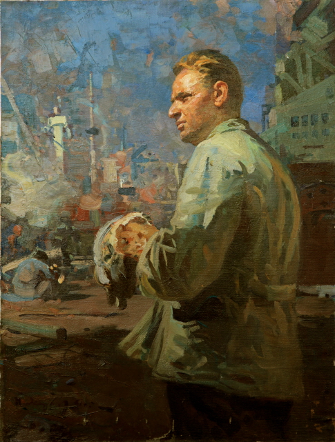 Portrait of S. Mashikovsky, the Worker of the Far Eastern Factory, 1961, Oil on canvas, 104.5×79.5cm