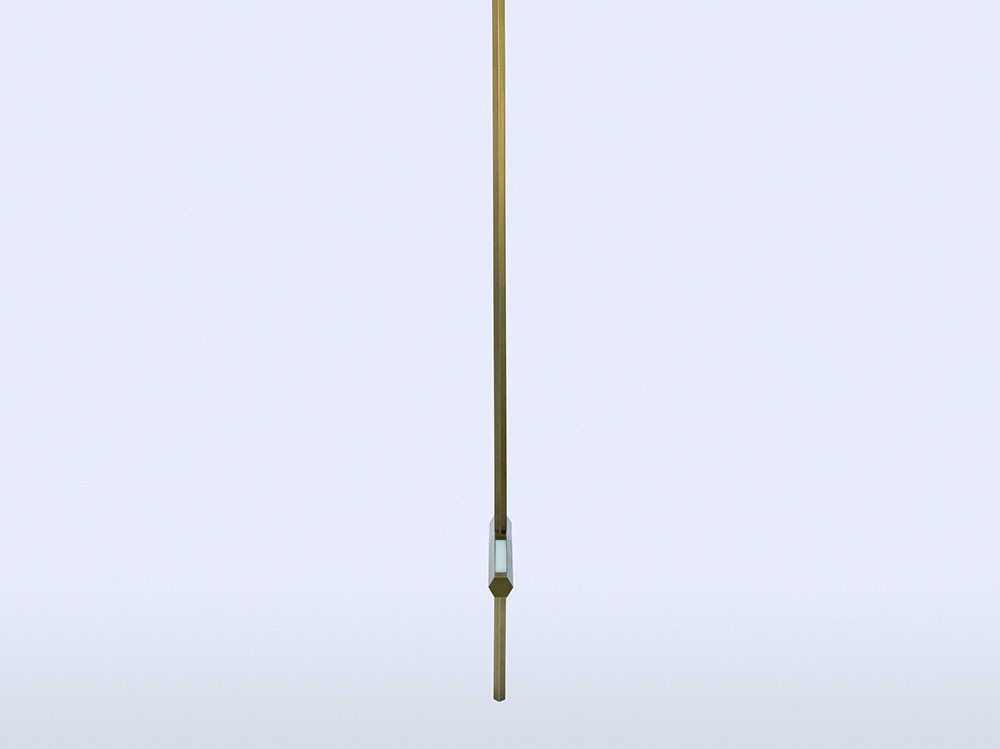 Branch_hanging lamp, 2016, Bronze, 43.5x5.2x163cm, Manufactured by PROMEMORIA, Photo by Daniele Cortese