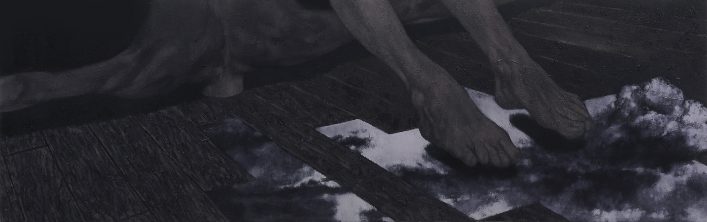 Even in the Heavens 2, 2020, Oil on canvas, 42x130cm