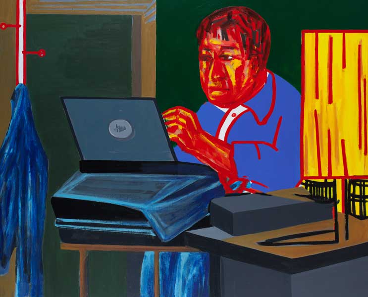 The Man at Work, 2011-2015, Acrylic-on-canvas,130.5x161.7cm
