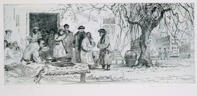 Winter of Tashkent, 1978, Etching, 21.3×50.2cm