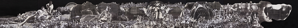 Shin Hak-Chul, Contemporary Korean History - Gapdol and Gapsoon, 1998-2000, Paper collage, 82x104cm each (8panels)