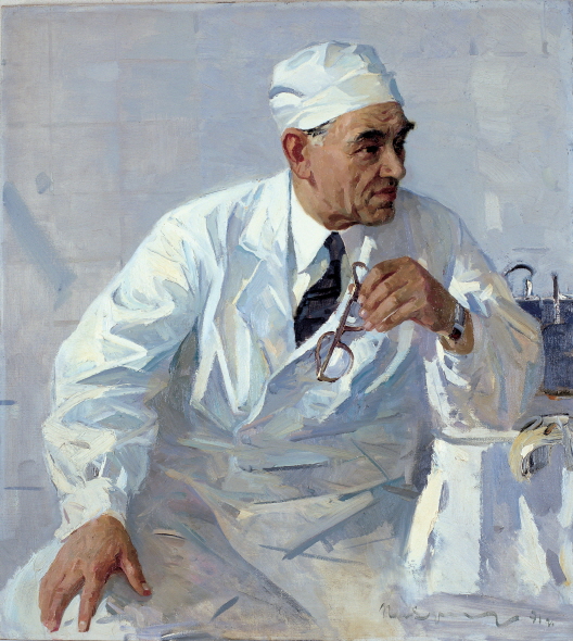 Portrait of the Surgeon Fyodor G. Uglov, 1970, Oil on canvas, 100×90cm