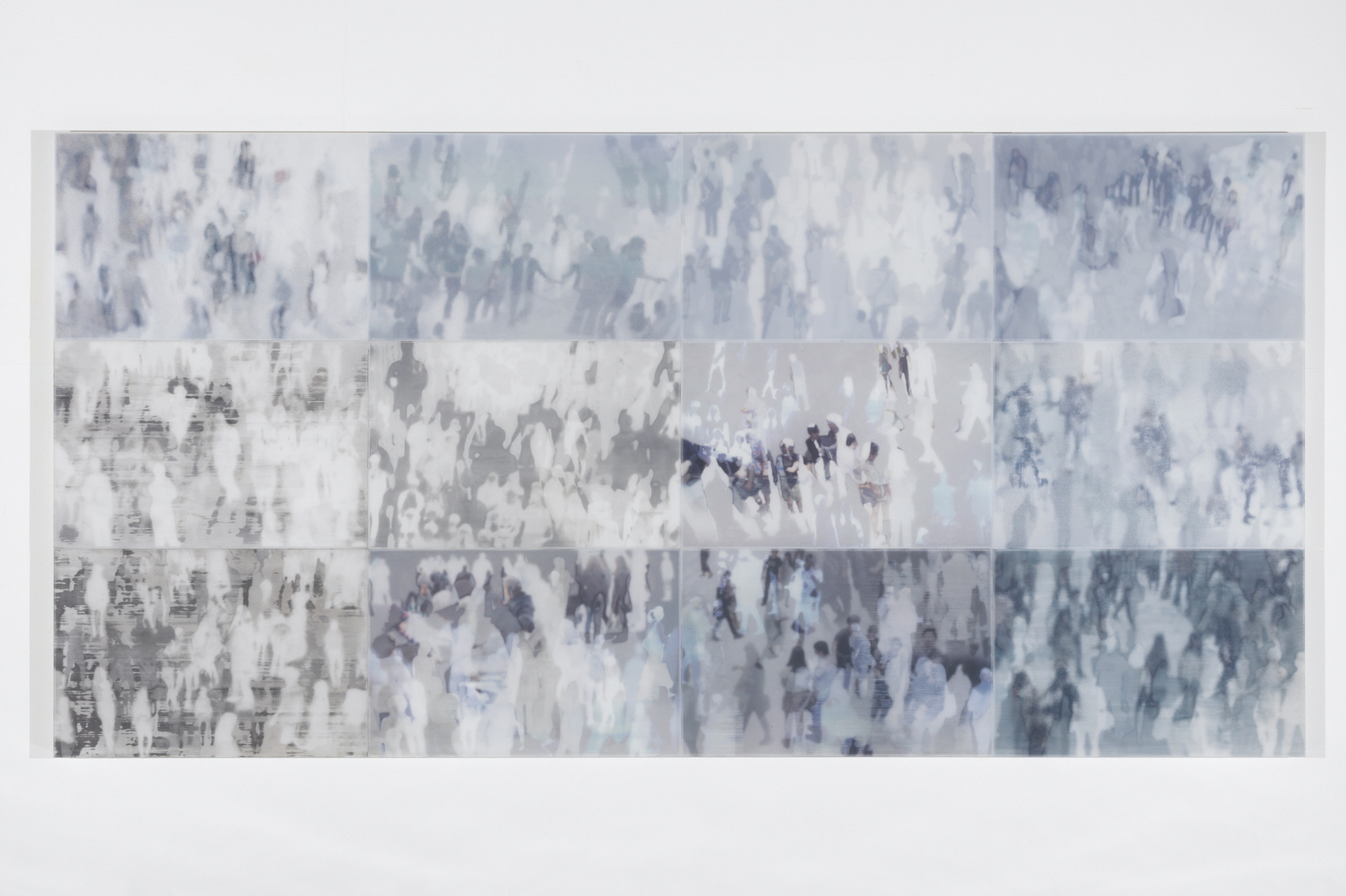 장양희, CROWD#15 부분, 2016, Digital print, laser engraving on acrylic panel, 60x90cm(each)