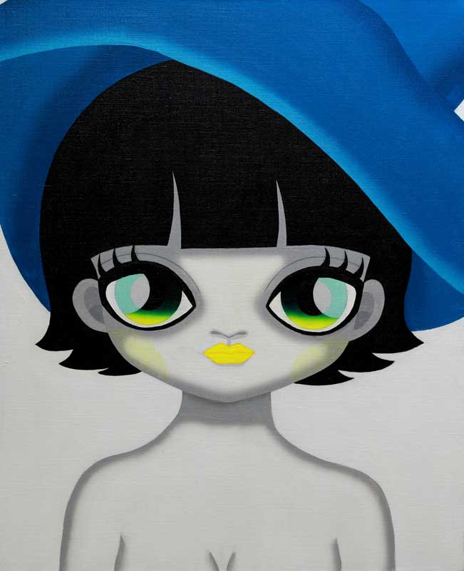 Mari Kim, Blue Hat, 2012, Acrylic on canvas, 65.1x53cm