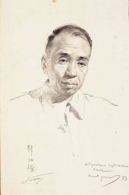 Artist Han Byung-ryum, 1953, Charcoal, pencil on paper, 38×25cm