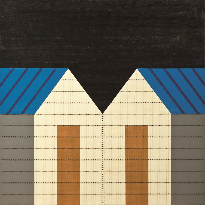 Sleeping City - Two Studios, 2001, 1994, Mixed media, 90x90cm