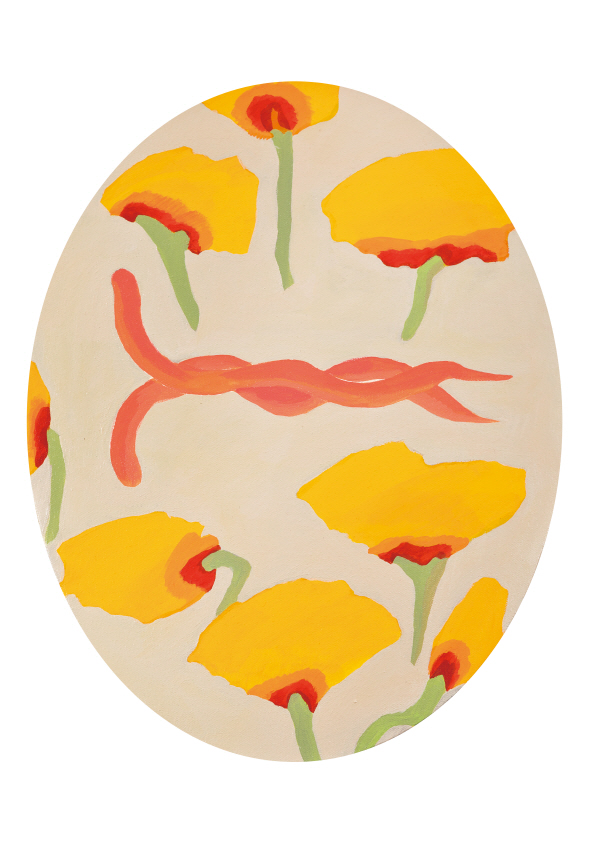 Body Eats Colour 6, 2020, Acrylic on canvas, 50x40cm