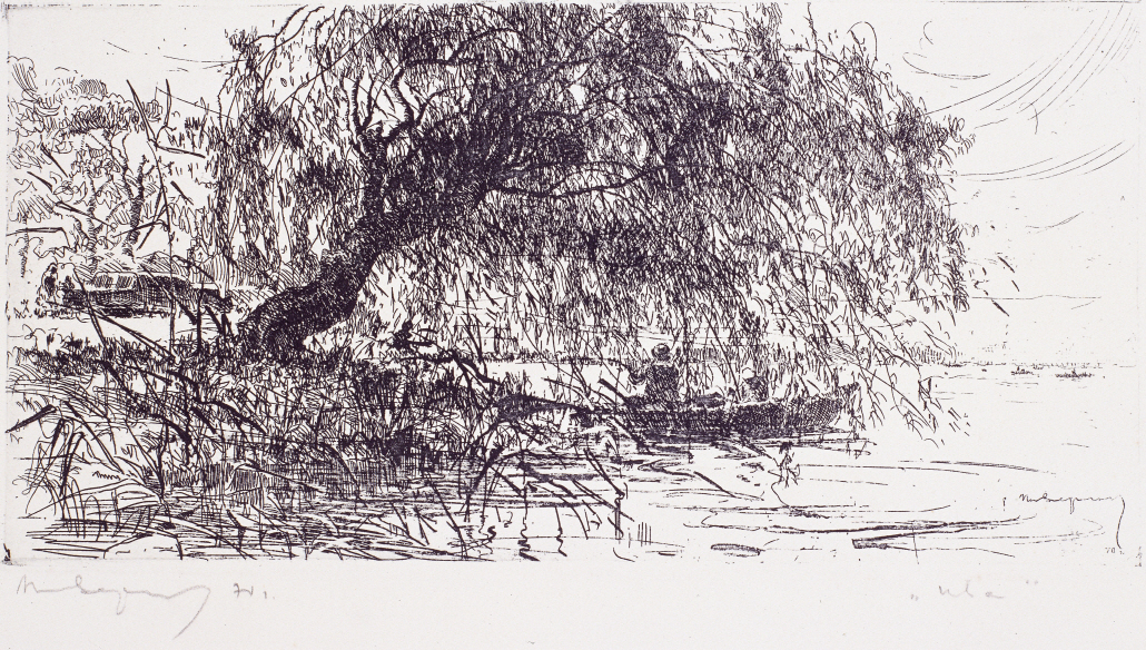 The Willow, 1970, Etching, 16×32cm