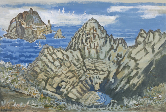 Looking at Seodo from Dongdo, 2009, Acrylic on canvas, 197x291cm